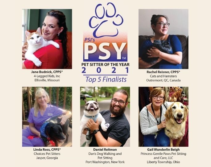 2021 Pet Sitter of the Year Top Five Finalists 2021 Pet Sitter of the Year Top Five Finalists